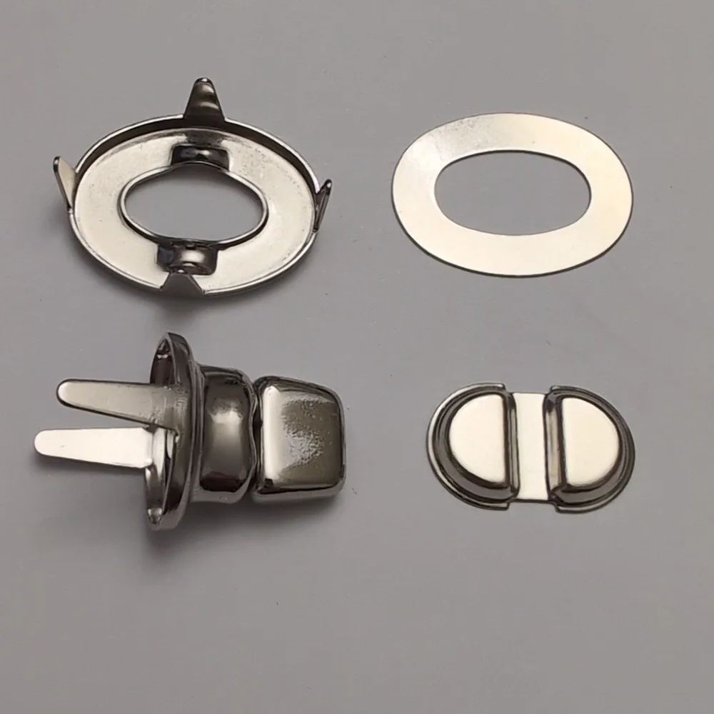 Brand New 4-Piece Nickel Turnlock Replacement For VINTAGE Coach Bags And Briefs - Picture 2 of 2